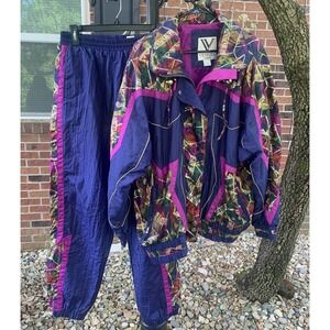 Vibrant Women's Purple and Multicolor Pantsuit